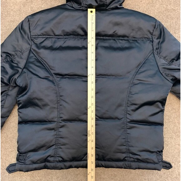 Guess Jacket Womens XL Down Feathers Vegan Fur Hooded Quilted Nylon Cargo Pocket - Picture 9 of 12